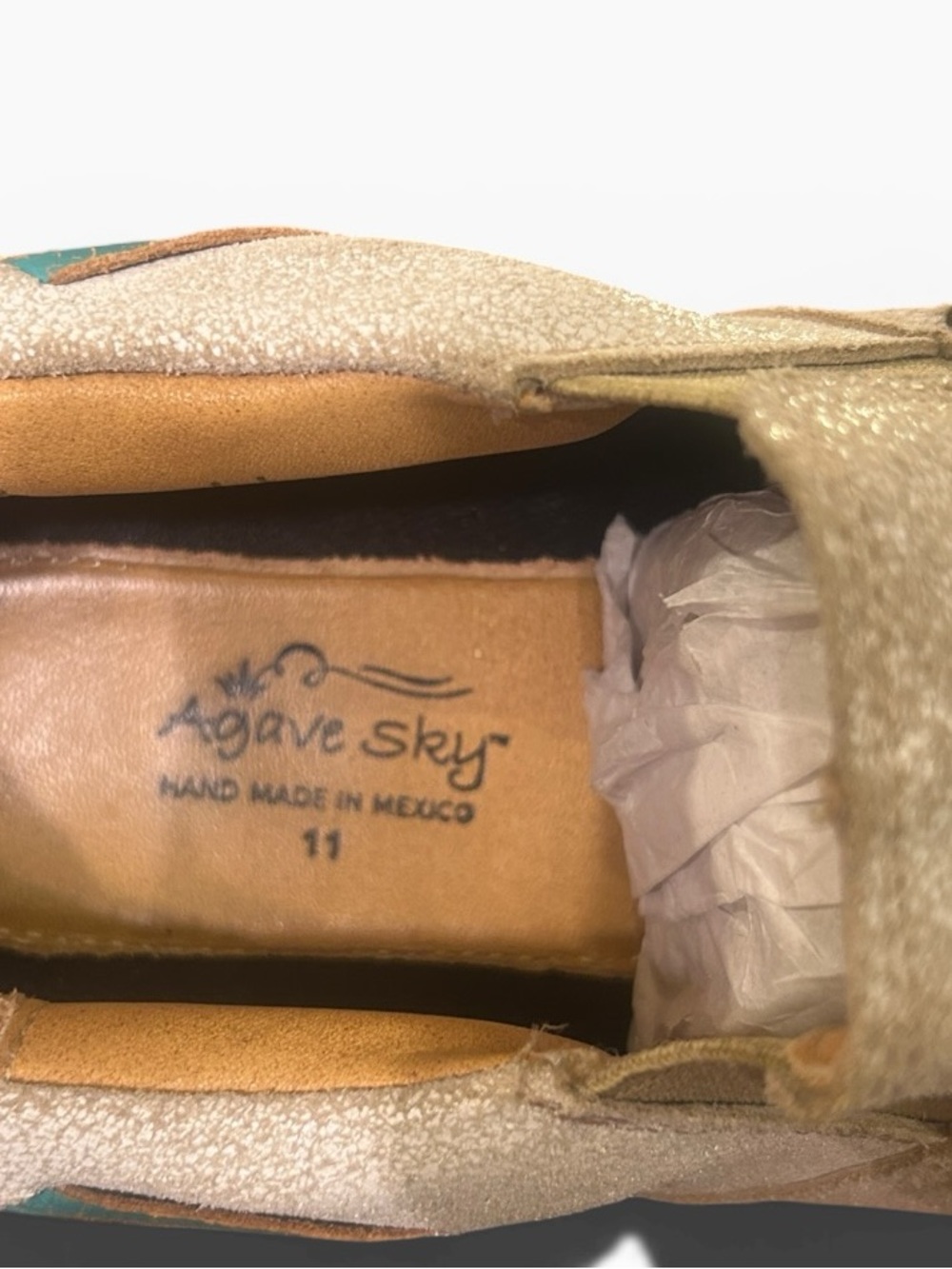 Agave Sky Dakota Leather Slip-On Sneakers Turquoise Women’s Size 11 - Picture 12 of 13